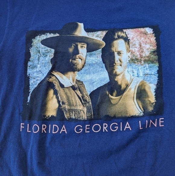Florida Georgia Line Can't Say I Ain't Country 2019 Concert Tee in Blue Sz Small - Picture 3 of 6